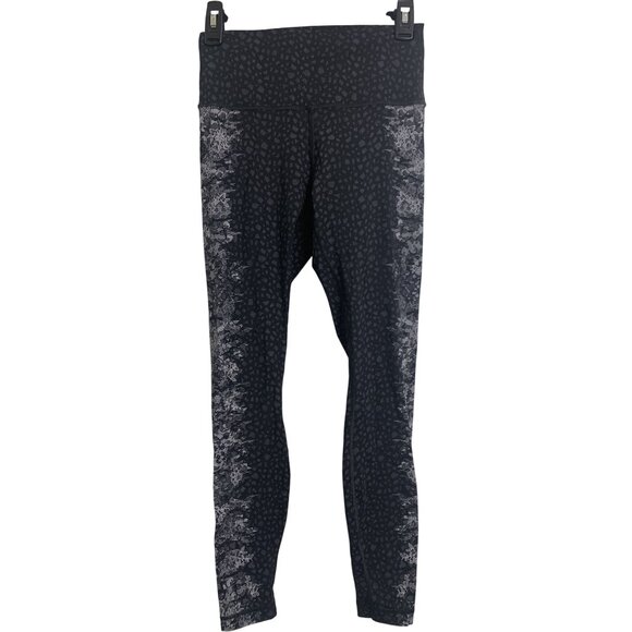 Lululemon Pants - Lululemon Wonder Under High Waist Black Floral Leggings Size 8